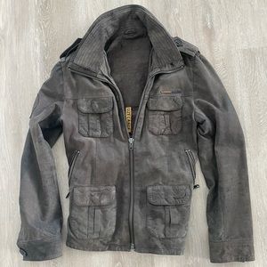 SuperDry Japan Leather/Suede jacket size Large